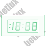 led clock, blue led clock