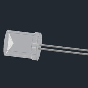 10mm Cylindrical, Inverted Cone LED lamp