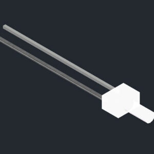 2mm flat top,cylinder Bi-color LED diode, 3 pin