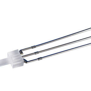 2mm flat top,cylinder Bi-color LED diode, 3 pin
