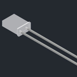 2x5x7mm rectangular LED,bi-color LED diode,2 leads