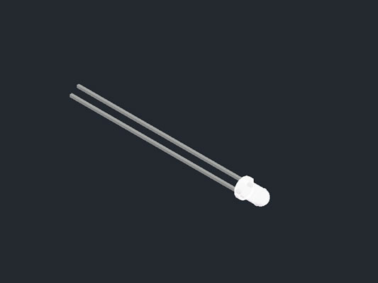 3mm LED diode,38mm long leads
