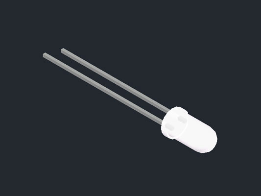 4mm LED diode,8mm long lens head LED