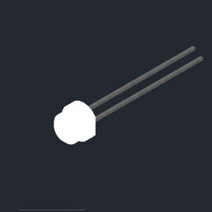 4.8mm straw hat LED diode,bicolor, bi-polar LED, 2 leads