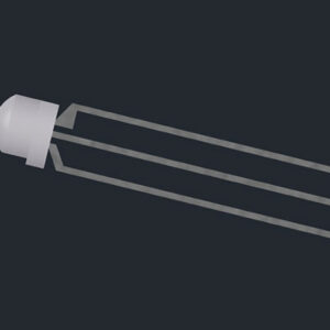 4.8mm straw hat LED diode,bicolor, bi-polar LED, 3 leads
