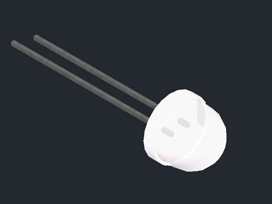 8mm top flat cylindrical LED