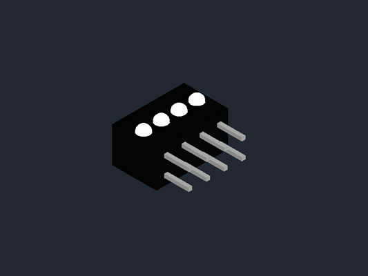 CBI 1.8mm, 1.8mm Quad-Level Circuit Board Indicator