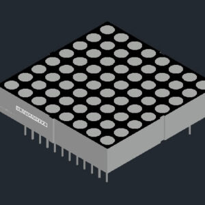 1.5 inch height 8x8 LED dot matrix, bi-color