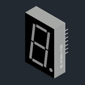 1.00 inch single-digit seven segment led display, bi-color