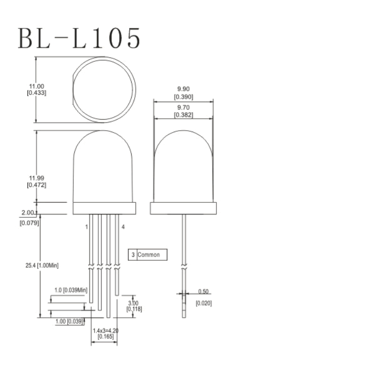 10mm Round LED Lamps,  RGB color